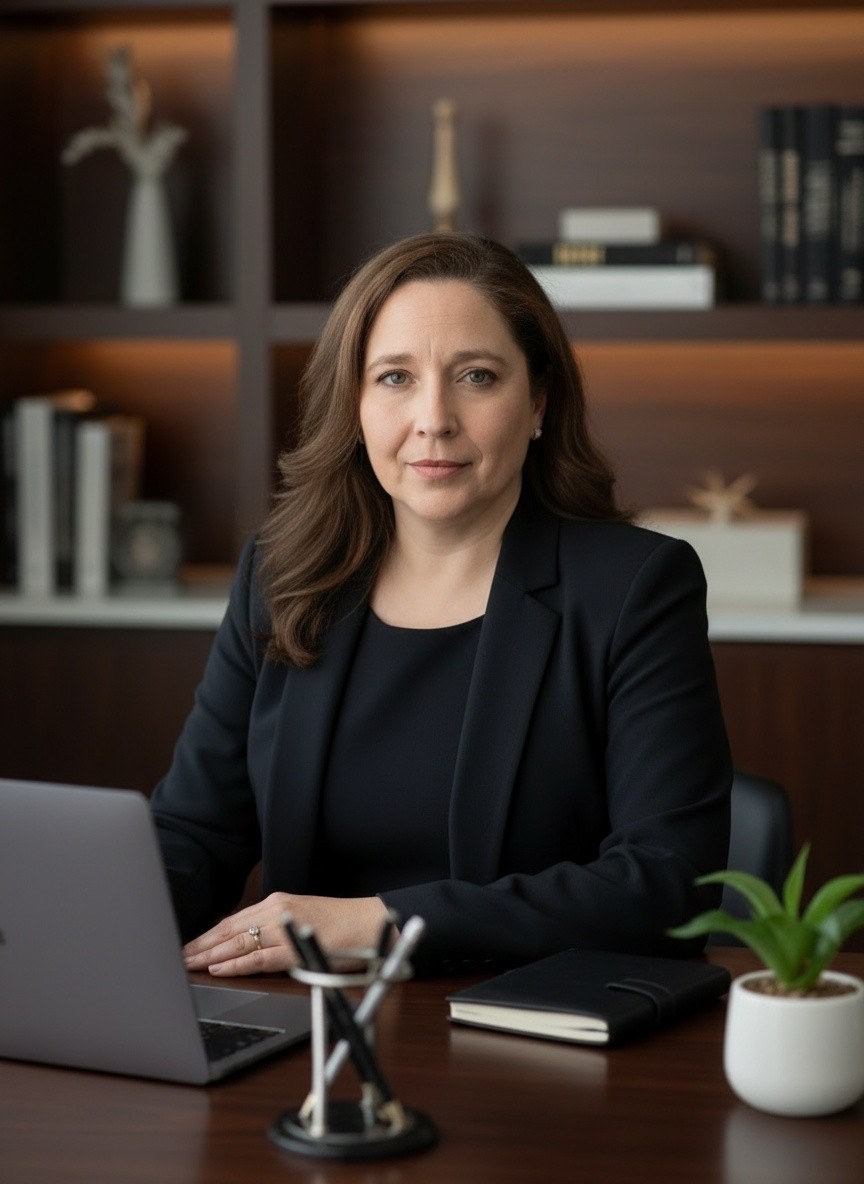 Melissa Chapin at her desk